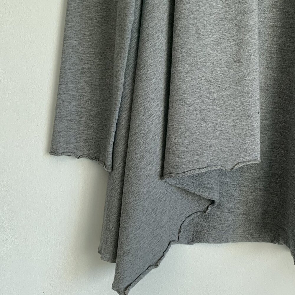 J. Jill Pure Jill Large Petite Gray Stretch French Terry Cardigan Casual Cozy - Picture 3 of 9